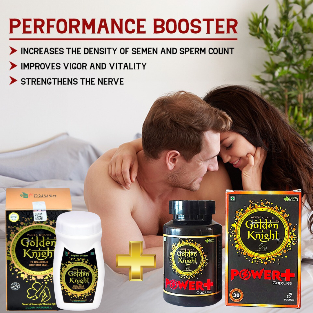 Pakiza Unani Golden Knight Stamina Prash 125gm + Golden Knight Power Plus Capsules (10)